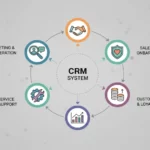 Fördelar med moderna CRM-system illustration för hur ett crm system fungerar